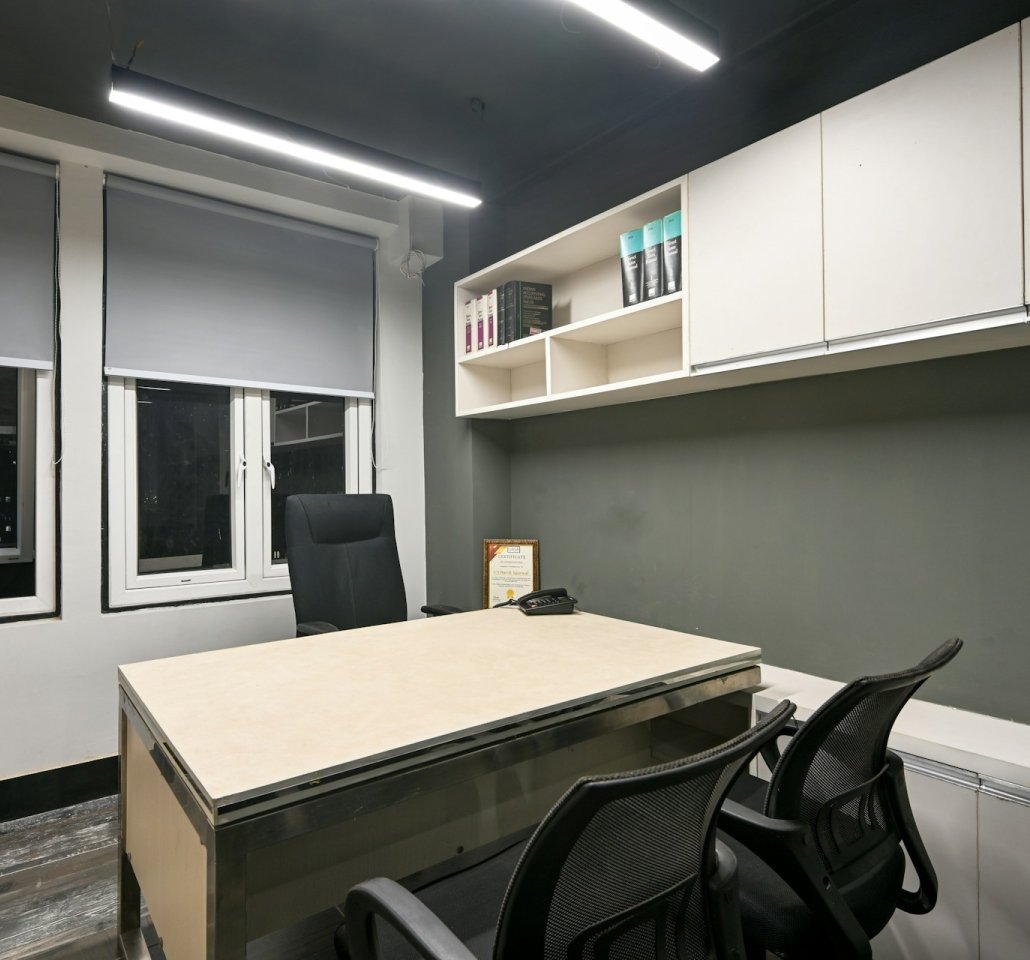 Painted commercial property interior