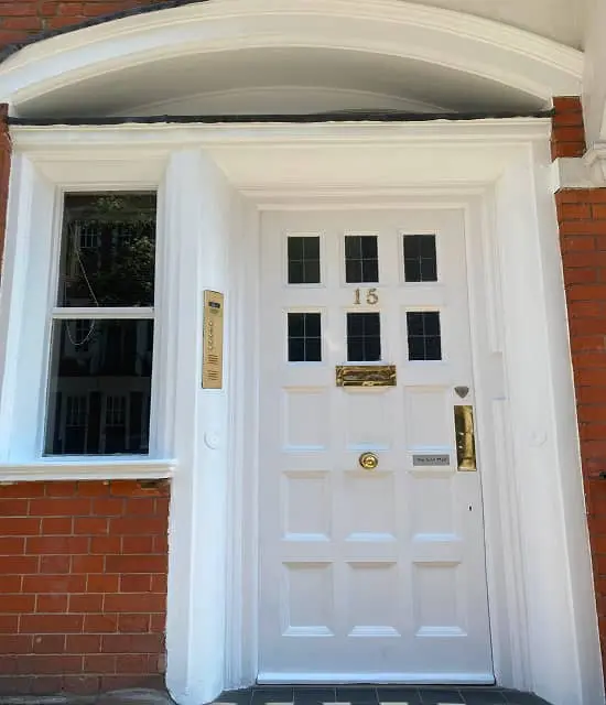 recently pained house door