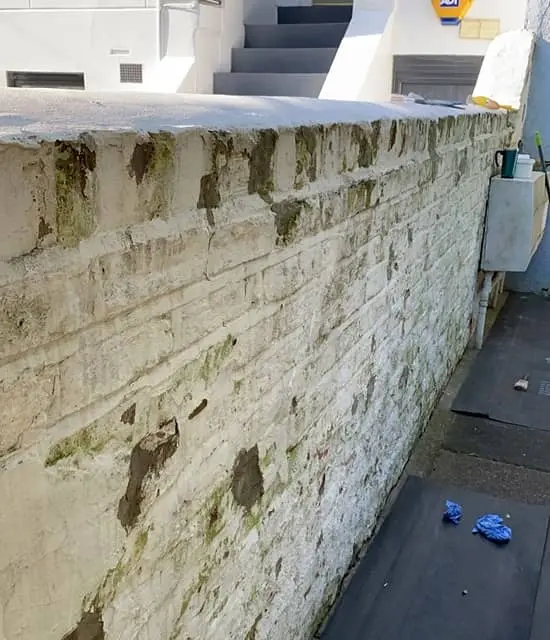 old exterior wall